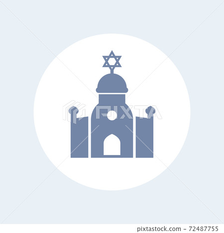 synagogue icon isolated on white 72487755