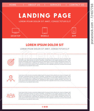 Landing page template, website design 72487788