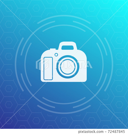 DSLR camera vector icon 72487845