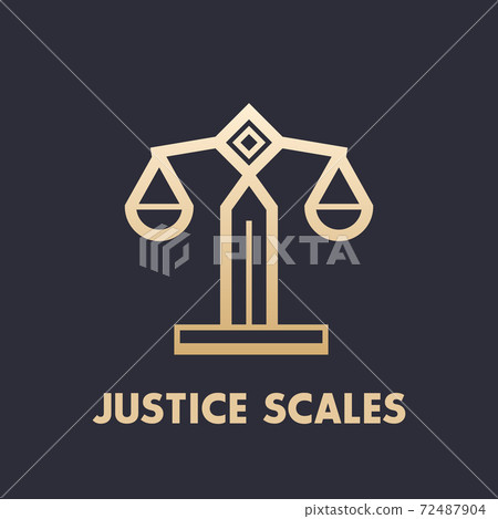 Scales icon, law firm logo element Scales icon, law firm logo element 72487904