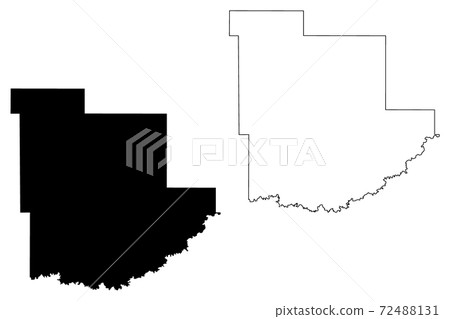 Grant County, North Dakota State (U.S. county, United States of America, USA, U.S., US) map vector illustration, scribble sketch Grant map 72488131