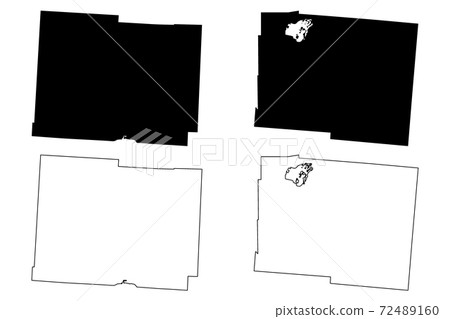 Licking and Logan County, Ohio State (U.S. county, United States of America, USA, U.S., US) map vector illustration, scribble sketch map 72489160