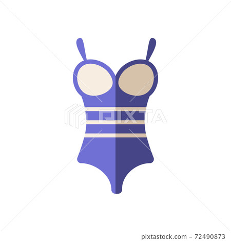 Swimsuit flat icon. Color simple element from summer tourism collection. Creative Swimsuit icon for web design, templates, infographics and more Swimsuit flat icon. Color simple element from summer tourism collection. Creative Swimsuit icon for web design, templates, infographics and more 72490873