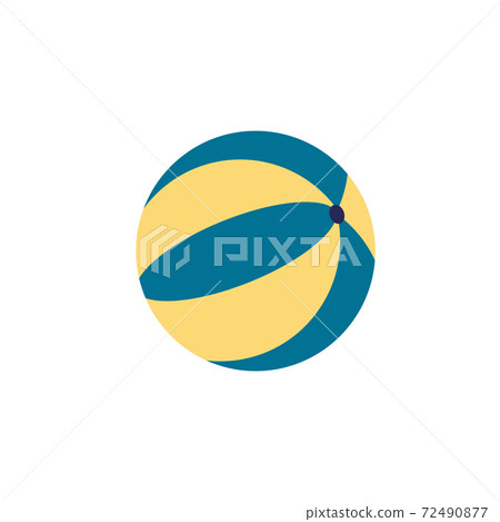 Ball flat icon. Color simple element from summer tourism collection. Creative Ball icon for web design, templates, infographics and more Ball flat icon. Color simple element from summer tourism collection. Creative Ball icon for web design, templates, infographics and more 72490877