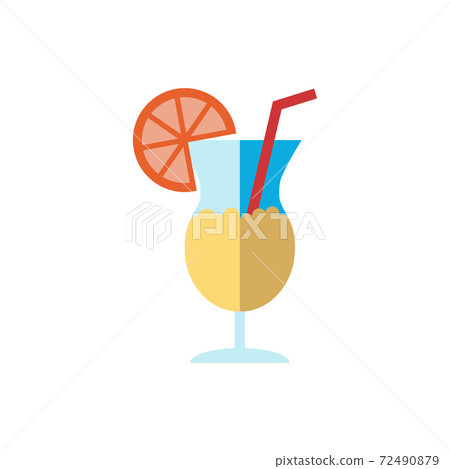 Cocktail flat icon. Color simple element from summer tourism collection. Creative Cocktail icon for web design, templates, infographics and more Cocktail flat icon. Color simple element from summer tourism collection. Creative Cocktail icon for web design, templates, infographics and more 72490879