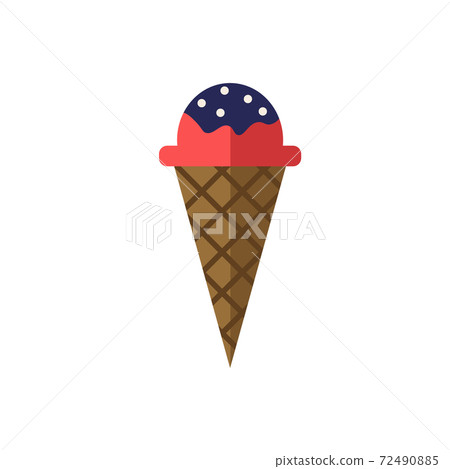 Ice Cream Cone flat icon. Color simple element from summer tourism collection. Creative Ice Cream Cone icon for web design, templates, infographics and more Ice Cream Cone flat icon. Color simple element from summer tourism collection. Creative Ice Cream Cone icon for web design, templates, infographics and more 72490885