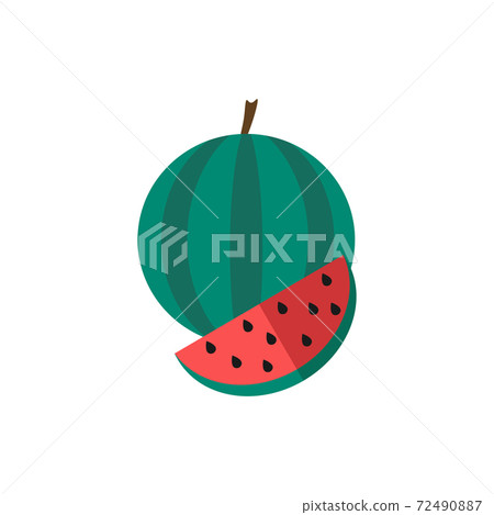Watermelon flat icon. Color simple element from summer tourism collection. Creative Watermelon icon for web design, templates, infographics and more 72490887