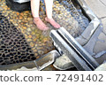 Izu footbath that flows directly from the source 72491402