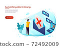 Vector illustration - online service access error 72492009