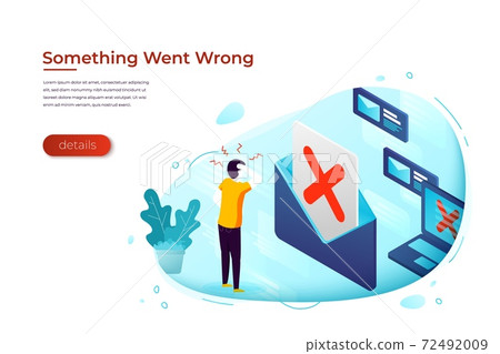 Vector illustration - online service access error 72492009