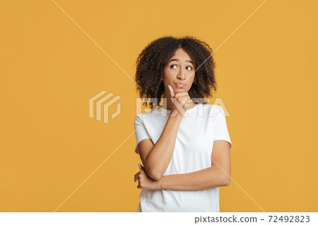 Smart student or business woman or blogger makes decision 72492823