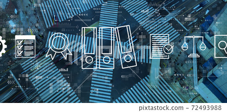 Compliance theme with city traffic intersection Compliance theme with city traffic intersection 72493988