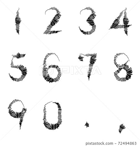 Hand-painted numbers 72494863