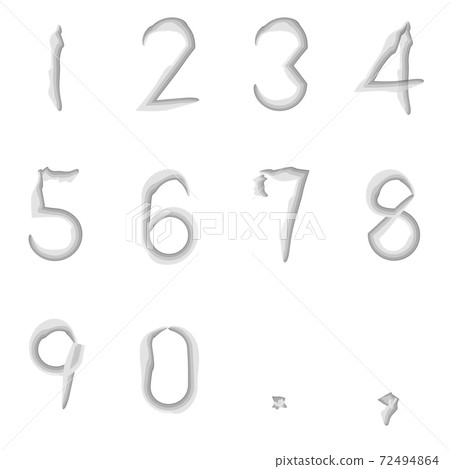 Hand-painted numbers 72494864