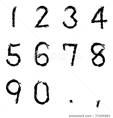 Hand-painted numbers 72494865