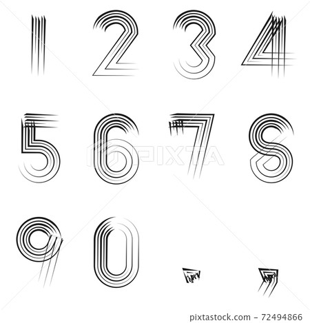 Hand-painted numbers 72494866