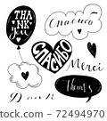 the word thank you written in different languages 72494970
