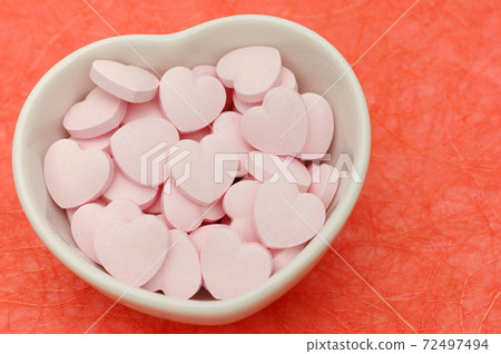 Ramune confectionery heart 72497494
