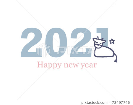 New Year's material 2021_ cow B New Year's material 2021_ cow B 72497746