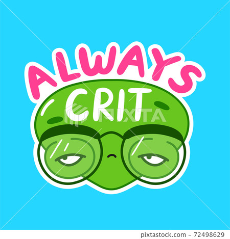 Always crit funny print with alien face - Stock Illustration [72498629] -  PIXTA