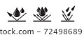 Waterproof icon, water proof drop resistant, vector logo. Impermeable, hydrophobic waterproof fabric arrow icon 72498689