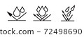 Waterproof icon, water proof drop resistant, vector logo. Impermeable, hydrophobic waterproof fabric arrow icon 72498690