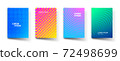 Abstract pattern gradient background, vector templates. Modern geometric design with abstract minimal halftone color gradient, wave line shapes effect for brochure presentation cover template 72498699