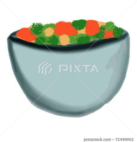 Isolated colourful bowl of salad Isolated colourful bowl of salad 72499002