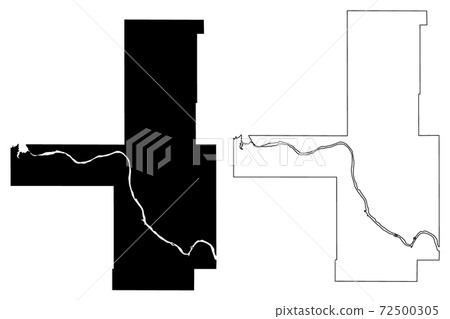 Tulsa County, Oklahoma State (U.S. county, United States of America, USA, U.S., US) map vector illustration, scribble sketch Tulsa map 72500305