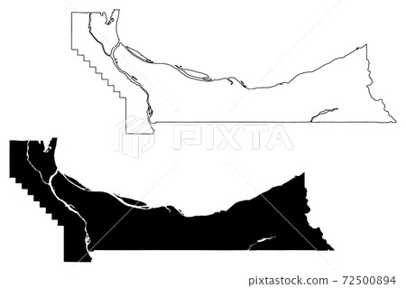Multnomah County, Oregon State (U.S. county, United States of America, USA, U.S., US) map vector illustration, scribble sketch Multnomah map 72500894
