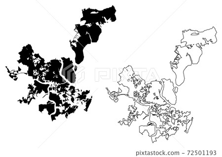 Charleston City, South Carolina (United States cities, United States of America, usa city) map vector illustration, scribble sketch City of Charleston map Charleston City, South Carolina (United States cities, United States of America, usa city) map vector illustration, scribble sketch City of Charleston map 72501193