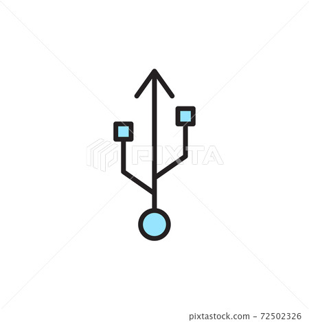 Isolated usb icon Isolated usb icon 72502326