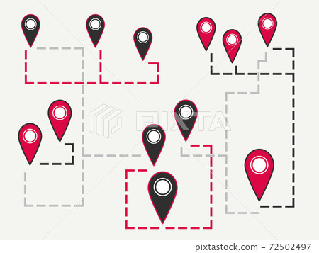 Points crossing, network concept Points crossing, network concept 72502497