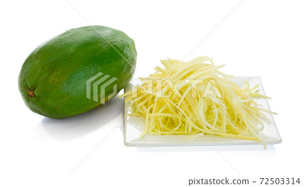 Rapped green papaya to make salad Rapped green papaya to make salad 72503314
