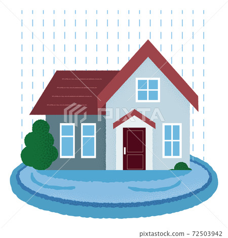 Vector illustration of a flooded house - Stock Illustration [72503942 ...