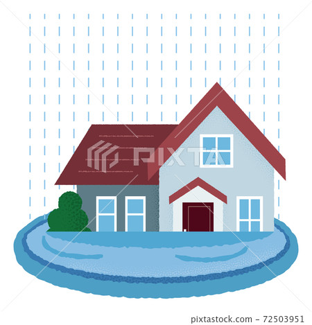 Vector illustration of a flooded house - Stock Illustration [72503951 ...