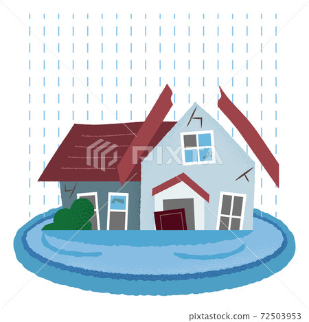 Vector illustration of a flooded house - Stock Illustration [72503953 ...
