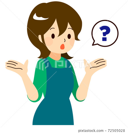 Vector illustration of a housewife posing 72505028