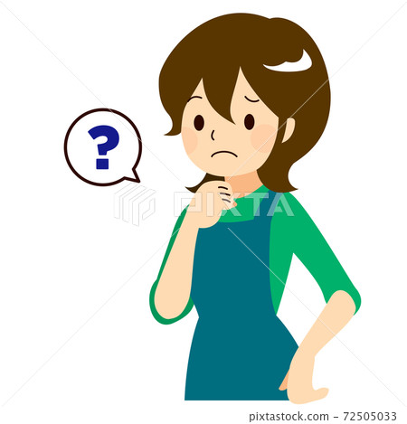 Vector illustration of a housewife posing 72505033