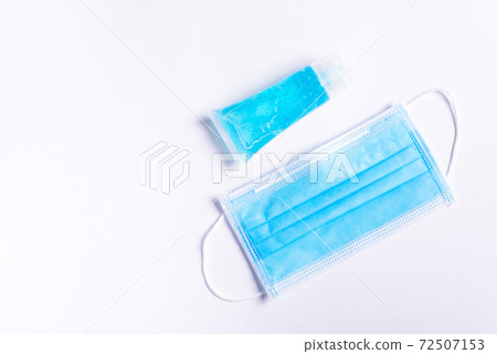 Medical protective face mask for cover mouth and nose and alcohol gel sanitizer hand gel 72507153