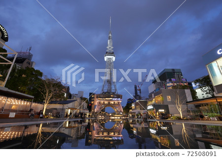Illuminated TV Tower (Nagoya TV Tower, Sakae, Naka-ku, Nagoya City, Aichi Prefecture) 72508091