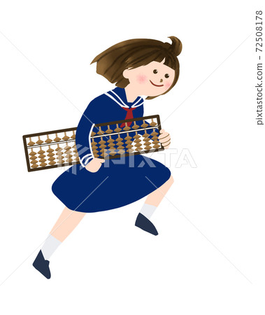 女學生帶著算盤跑 72508178