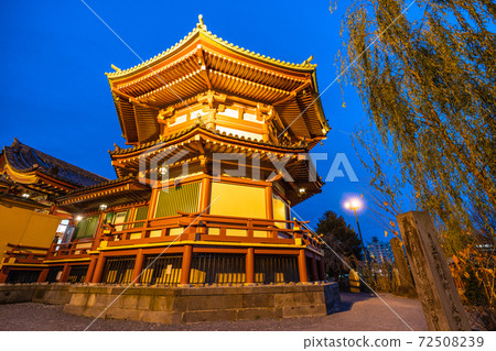 日本,上野,東京的東京都市風景。 Shinobazuike Hendendo等的景色= 2020年12月13日 日本,上野,東京的東京都市風景。 Shinobazuike Hendendo等的景色= 2020年12月13日 72508239
