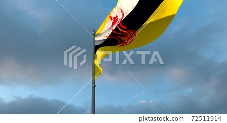 3d rendering of the national flag of the Brunei 72511914
