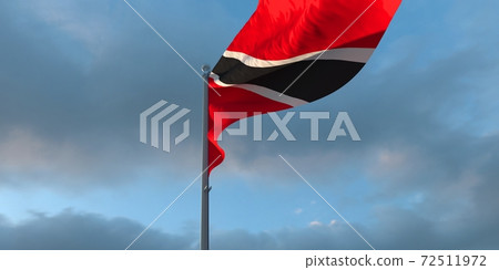3d rendering of the national flag of the Trinidad and Tobago 72511972