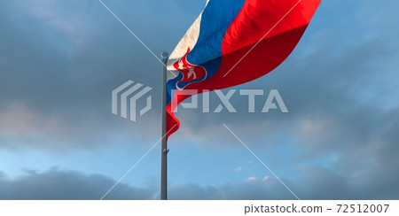 3d rendering of the national flag of the Slovakia 72512007