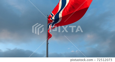 3d rendering of the national flag of the Norway - Stock Illustration ...
