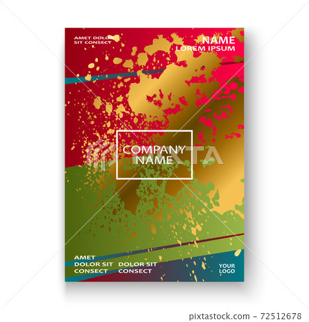 Creative Christmas cover frame design paint golden splatter, gold glitter vector illustration. Neon red green abstract template invitation. Colorful striped pattern geometric shape greeting background Creative Christmas cover frame design paint golden splatter, gold glitter vector illustration. Neon red green abstract template invitation. Colorful striped pattern geometric shape greeting background 72512678