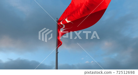 3d rendering of the national flag of the Turkey 72512698