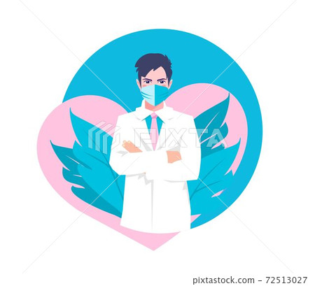 medical concept masked doctor cardiologist 72513027